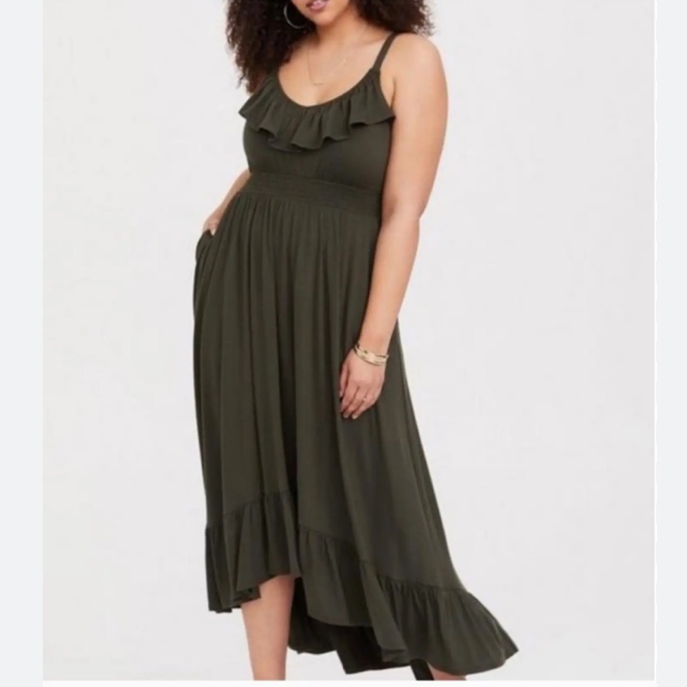 Torrid Olive High Low Dress